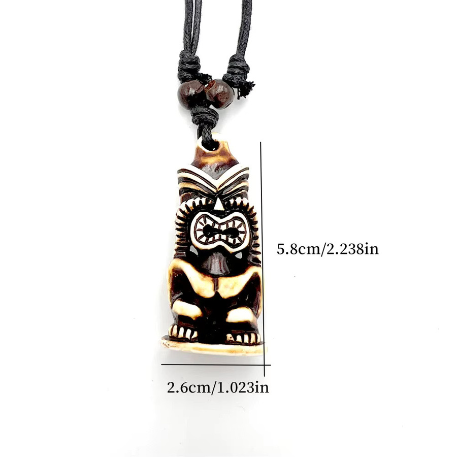 weyena Tiki Totem Halskette Amulett, Keramik, Unisex - Bild 1