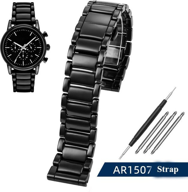 HUANGZHI Uhrenarmband Keramik, Schwarz, Herren - Bild 1