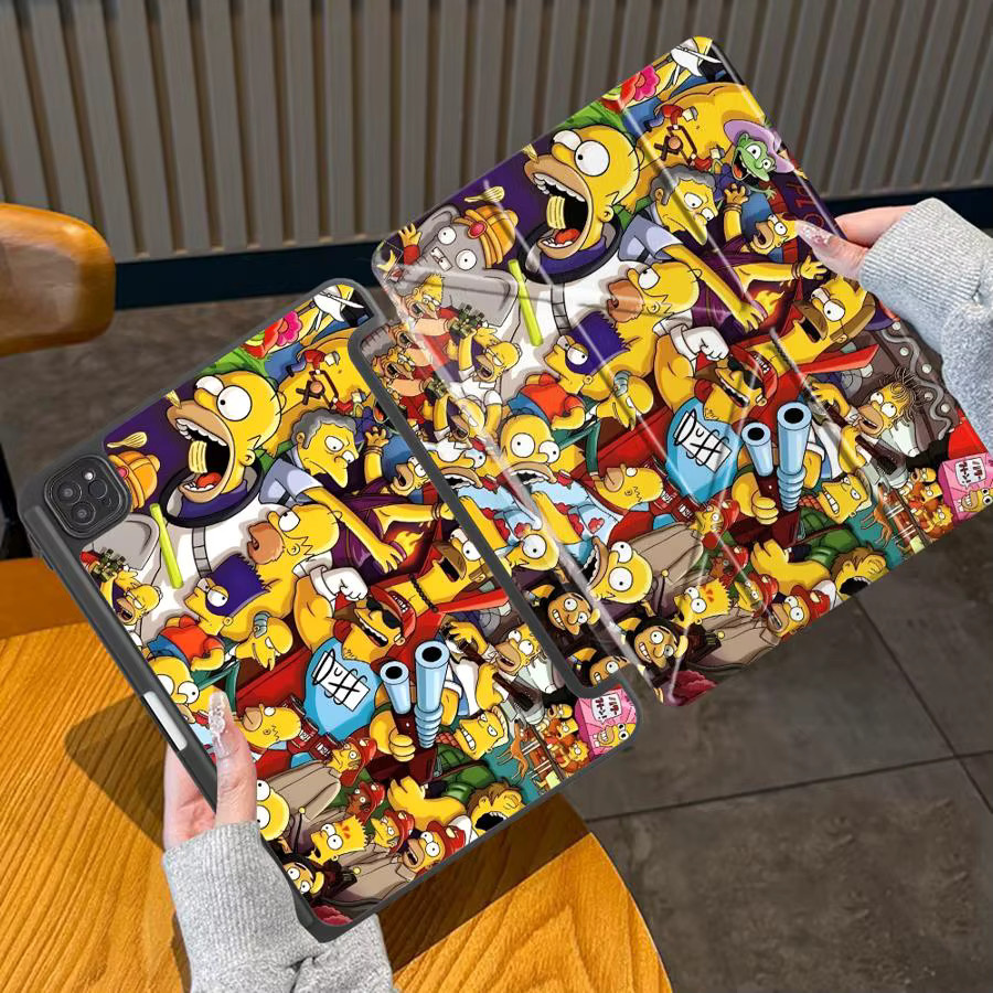 The Simpsons Homer und Bart Tablet-Hülle für Apple iPad Pro, Air und Mini in Multicolour - Bild 3