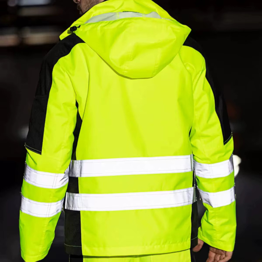 SPARDWEAR 3-in-1 Winter-Arbeitsanzug Set für Bauarbeiter, wasserdichte Arbeitsjacke mit Futter und Arbeitshose, Farbe: Gelb - Bild 5