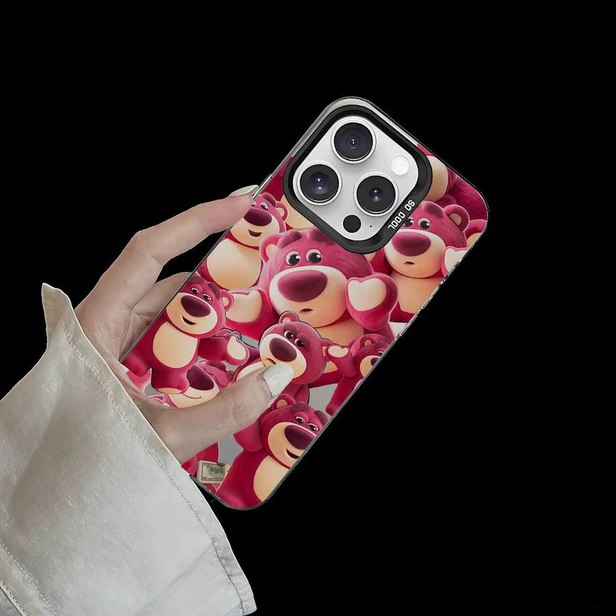 Kawaii Lotso Bär Handyhülle für Apple iPhone in Pink - Bild 4