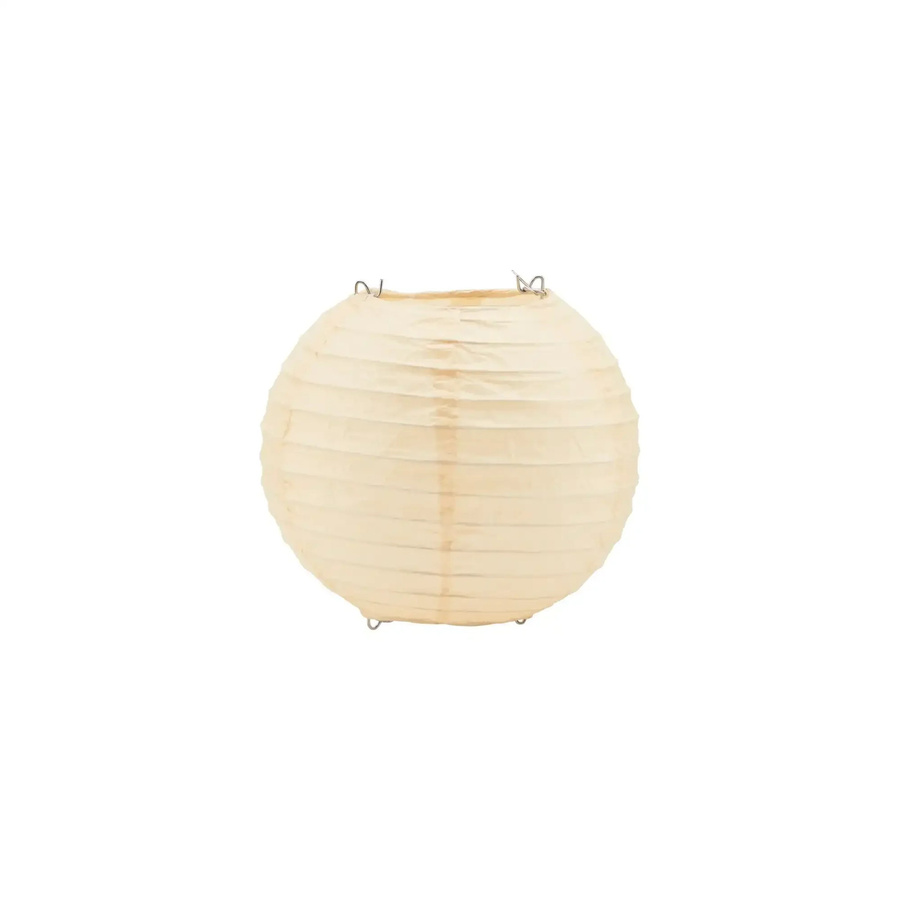 House Doctor Soni Lampenschirmchen für Lichterketten aus Reispapier in Beige, 10 Stück, Durchmesser: 15 cm - Bild 1
