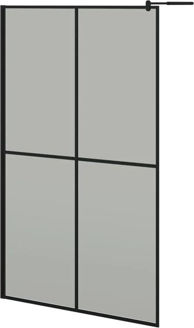 vidaXL Walk-In Duschwand aus Sicherheitsglas in Dunkelgrau, B: 118 cm, H: 190 cm - Bild 1