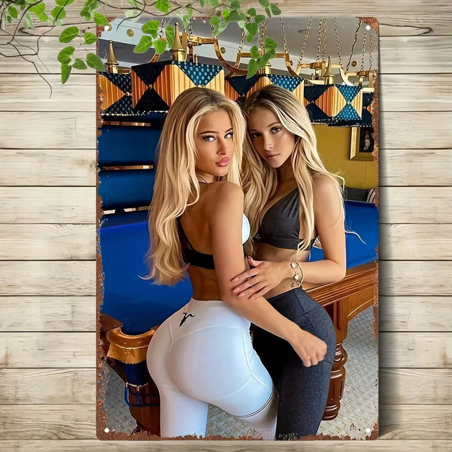 Voguish 2D-Wandkunstschild aus Metall in Schwarz – Moderne Fitness-Dekoration für Zuhause, Fitnessstudio oder Yoga-Studio - Bild 2