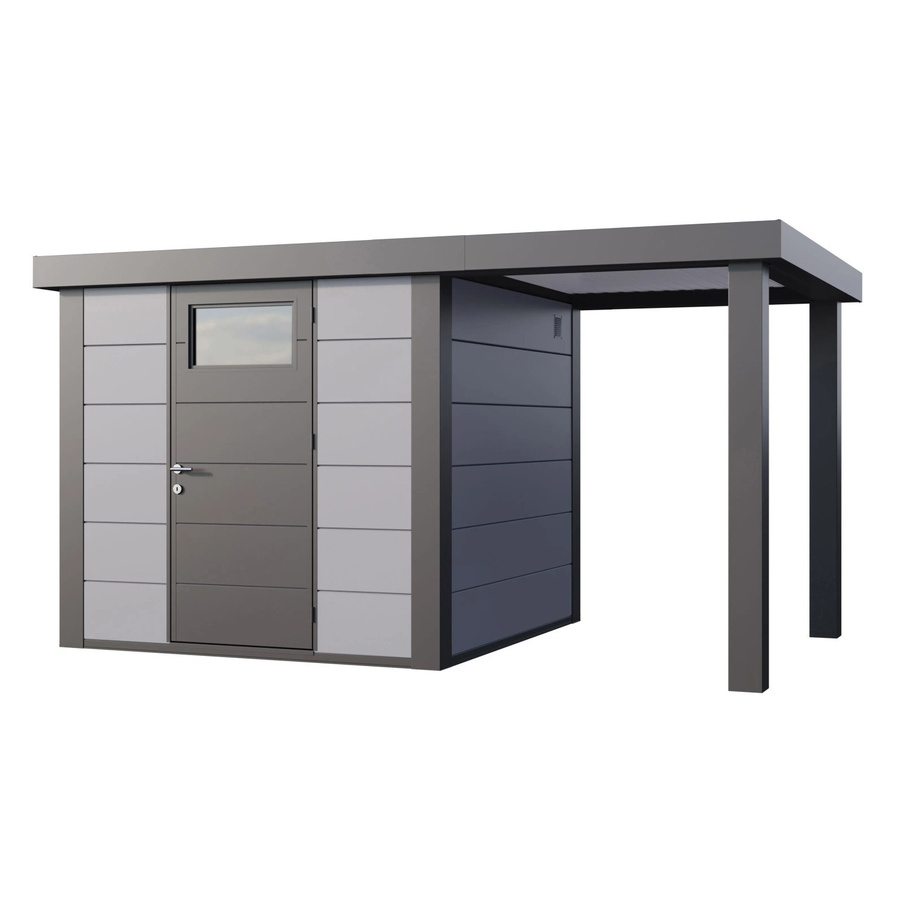 Telluria Gerätehaus Classico mit offener Lounge S Rechts in Grau, B/H/T: 426 x 219 x 258 cm - Bild 2