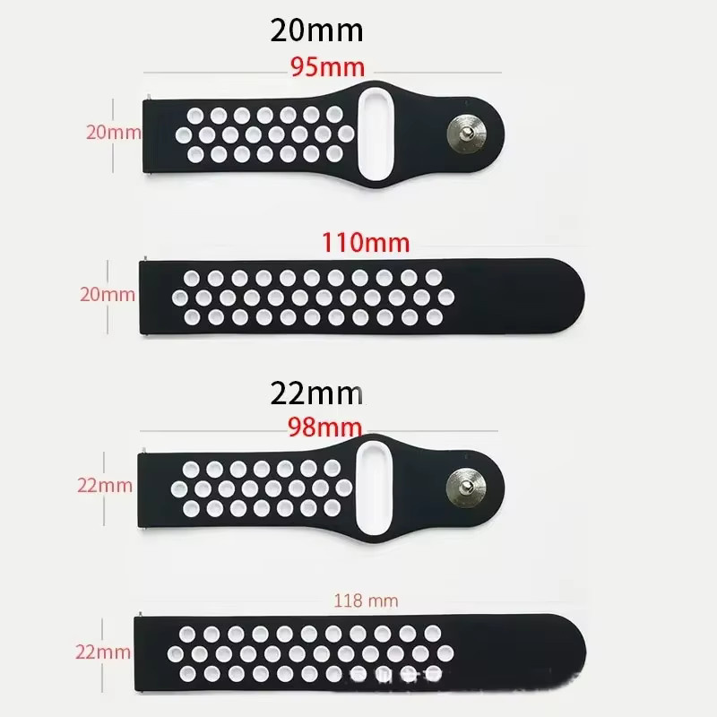COROS Uhrenarmband Silikon, Schwarz, Unisex - Bild 3