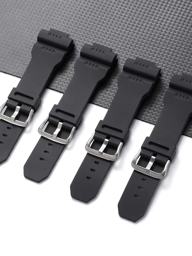 Casio Uhrenarmband Silikon, Schwarz, 16*28mm - Bild 7