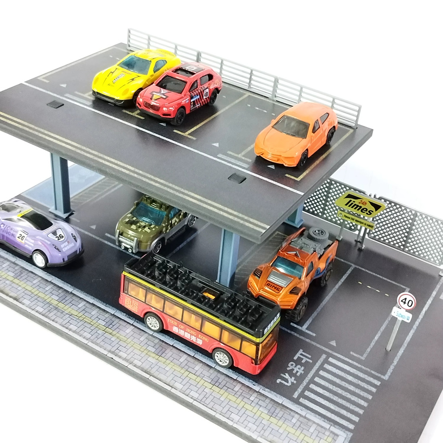 meiduoxing LED-beleuchtetes Auto-Garagen-Diorama-Modell, Maßstab 1:64 - Bild 4