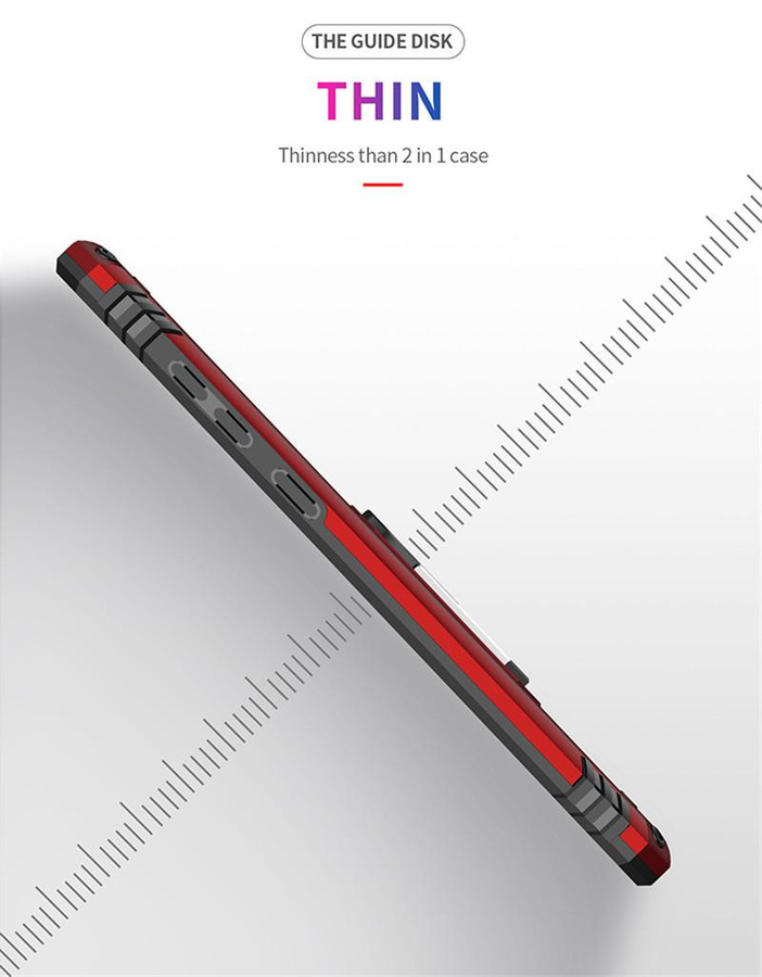 Samsung Handyhülle mit magnetischem Ring und Rüstung in Rot für Galaxy A6 A7 A8 A9 J2 Pro J3 J5 J4 J6 Plus J7 - Bild 4