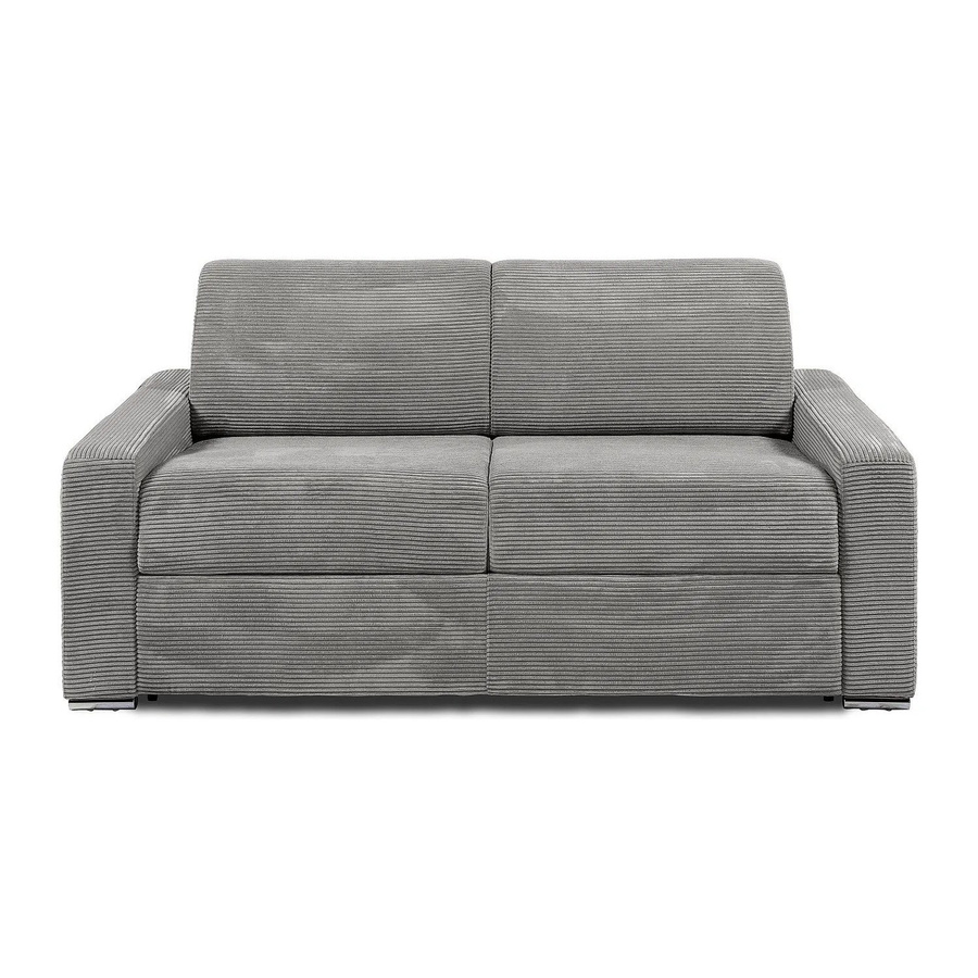Vente-unique Schlafsofa Calito Hellgrau mit Polsterung und Schaumstofffüllung, Breite: 194 cm - Bild 2