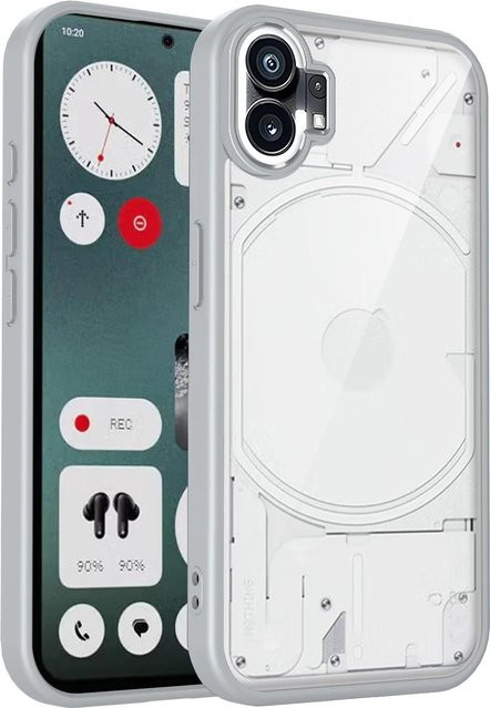 Bloom Habitat Air Cushion Handyhülle für Nothing Phone 1 5G, Stoßfestes Silikon Bumper Case, Transparent Matt - Bild 1