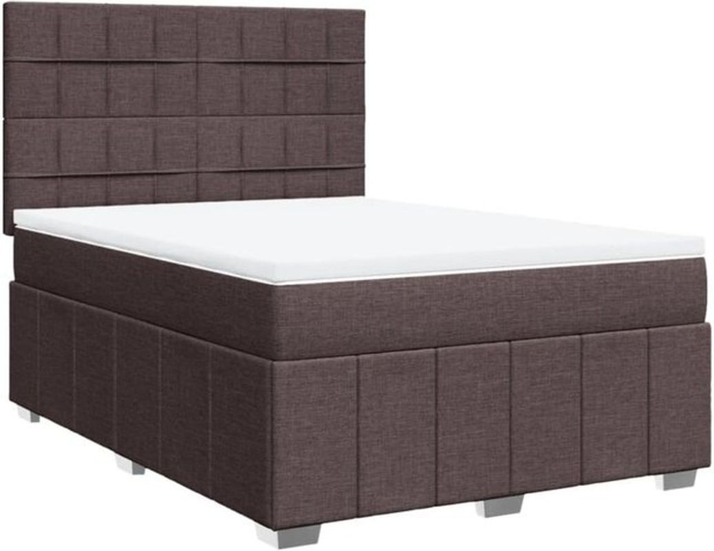 Boxspringbett mit Matratze von vidaxl in Braun aus Stoff, B/T/H: 140 x 190 cm - Bild 1