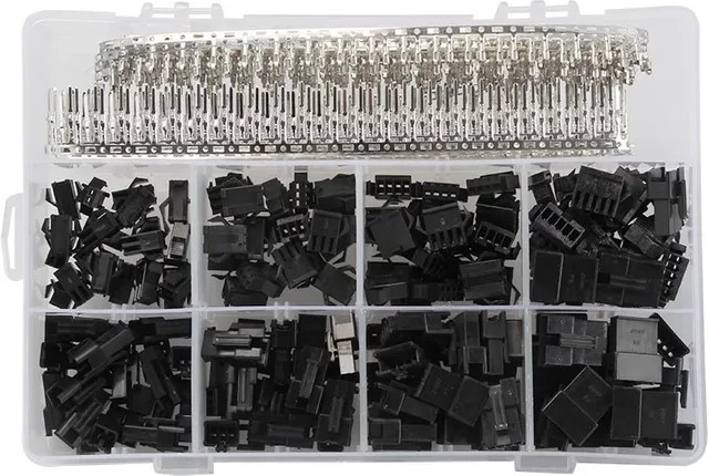 520 Stück Dupont-Stecker-Set XH2.54 mit männlichen und weiblichen Crimp-Anschlüssen und Gehäusen in Schwarz für Arduino PCB Breadboard-Projekte, 2,54 mm - Bild 1