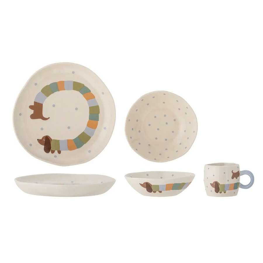 Bloomingville Mini Charlie Tafelservice aus Keramik, Set mit 3 Teilen - Bild 1