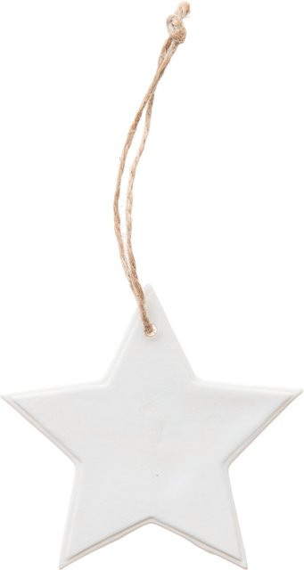 Rico Design Porzellanhänger Stern in Weiß, Durchmesser: 10 cm - Bild 1