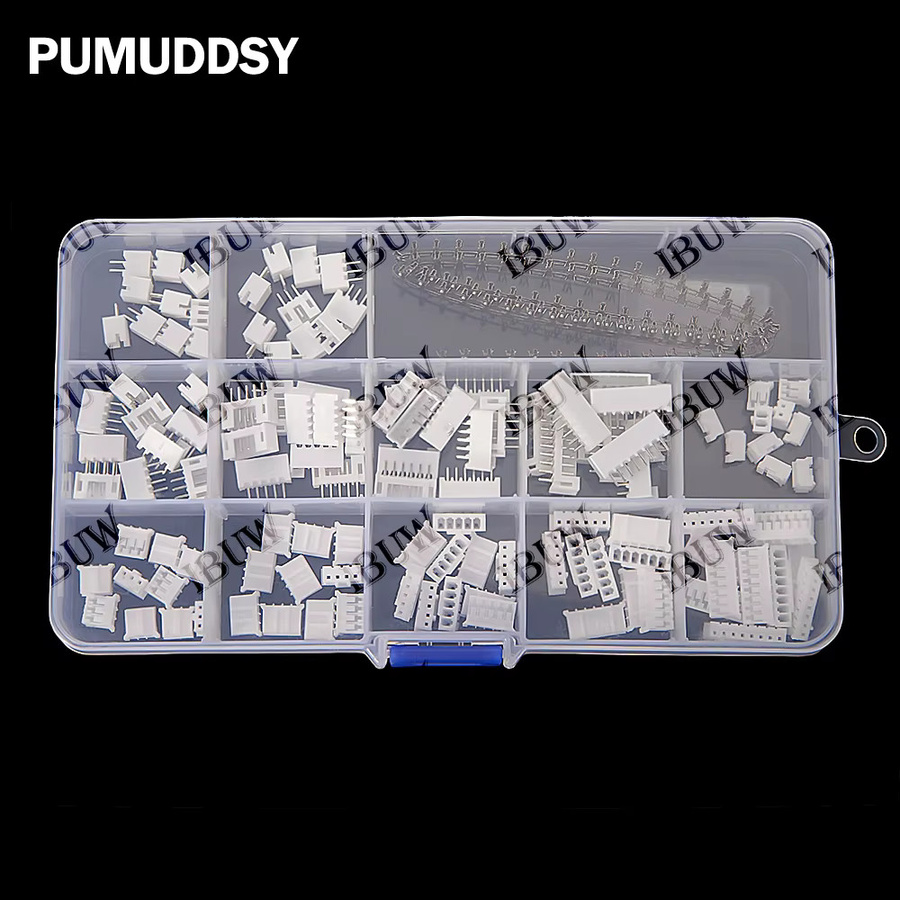 220 Stück JST Stecker und Buchse Steckverbinder-Set in Weiß mit 2P bis 8P Pin-Anschlüssen und 2,0mm Rastermaß - Bild 2
