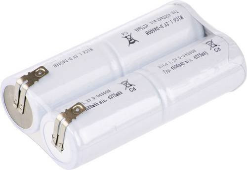 Mexcel Inline L2x2 Akkupack NiCd 4.8V 4000 mAh mit 4x Mono D Zellen und U-Lötfahnen - Bild 1