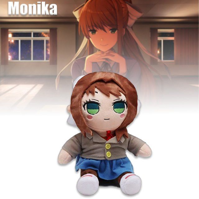DOYOUDO Monika Plüschtier aus dem Literatur Club in Braun als weiches Sammlerstück und Dekoration - Bild 1