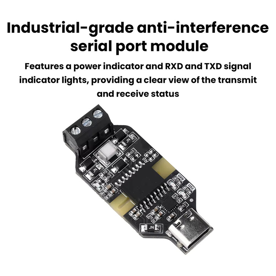 diymore CH343P USB-zu-RS485 Isolationskonverter Hochgeschwindigkeits-Kommunikationsmodul 6Mbps in Schwarz - Bild 2