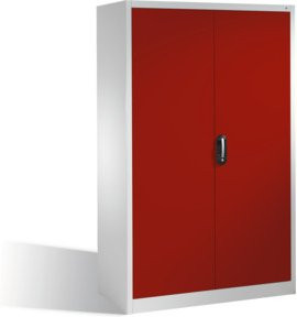 C+P Aktenschrank Acurado mit Drehtüren, 5 Ordnerhöhen, Front Rubinrot, Korpus Lichtgrau, H: 195 cm, B: 120 cm, T: 60 cm - Bild 1