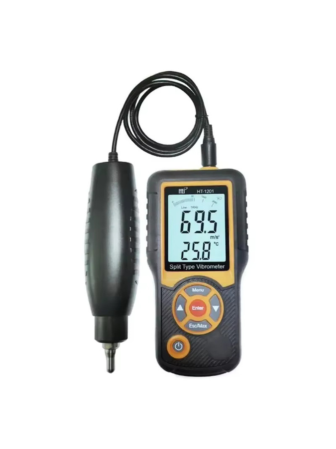 ANDRU Vibrationsanalysator HT-1201 Tragbares LCD-Messgerät Vibrometer in Schwarz - Bild 1