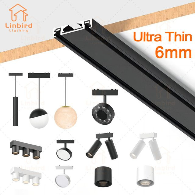 LINBIRD ST1 Series Magnetische Schienensystem-Leuchte Ultra Thin Slim Magnetic Track Lamp in Weiß und Schwarz für modernes Wohnambiente - Bild 1