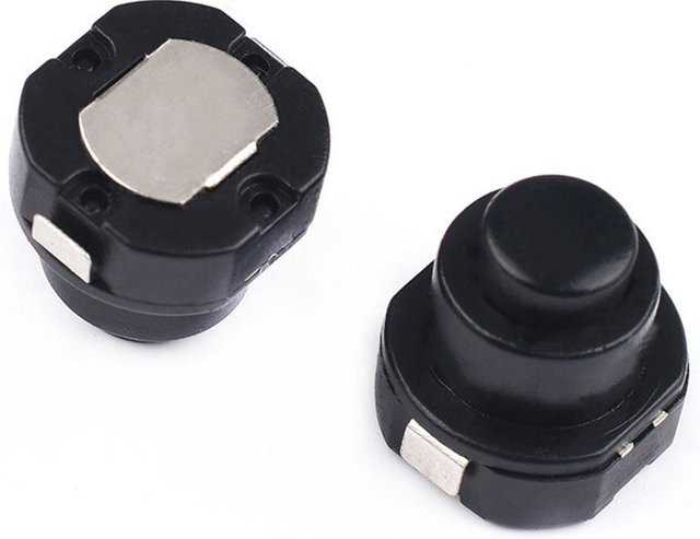 INTNIUB KAN-10A Selbstsichernde Druckschalter Runde Ein-Aus-Tasten Schwarz 10er Set 1A 125V - Bild 1