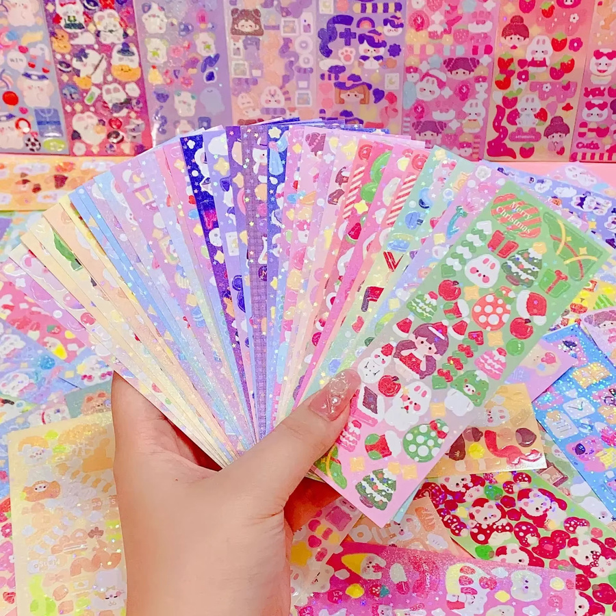 Kawaii Cartoon Aufkleber Set für Scrapbooking und DIY Briefpapier in Multicolour - Bild 1