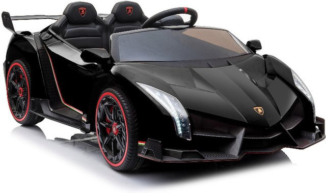 TPFLiving Lamborghini Veneno Elektro-Kinderauto, Doppelsitzer, schwarz - Bild 1