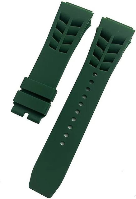 Uhrenarmband Silikon, grün, Roségold Buckle, Herren, 25 mm - Bild 1