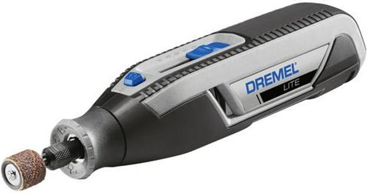 Dremel Lite 7760-15 Akku-Multifunktionswerkzeug in Grau mit 15-teiligem Zubehör und USB-Kabel 3,6V 2,0Ah - Bild 2
