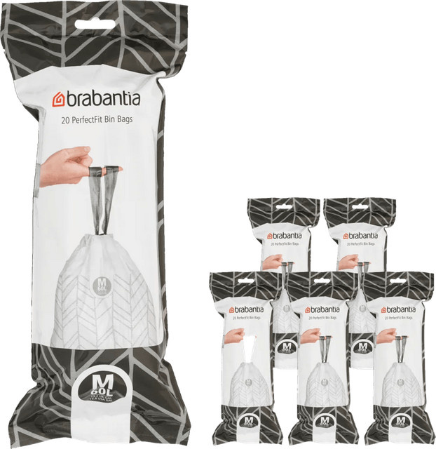 Brabantia Müllbeutel Code M, 60 Liter, Schwarz, 120 Stück - Bild 1