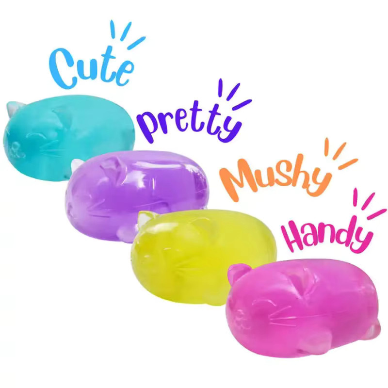 GSF Mini Niedliches Katzenförmiges Squishy Maltose-Entspannungsspielzeug, multicolour, 7-teiliges Set - Bild 3