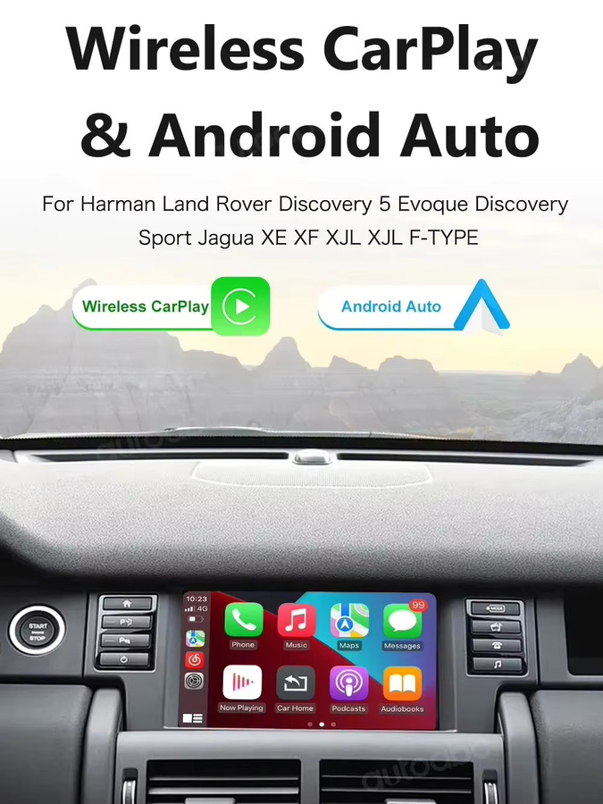 AUTOABC Drahtloser CarPlay und Android Auto Upgrade Decoder Box für Bosch Harman Host, Farbe: Schwarz, passend für Rover Discovery 5, Evoque, Discovery Sport sowie Jaguar XE und XF - Bild 5