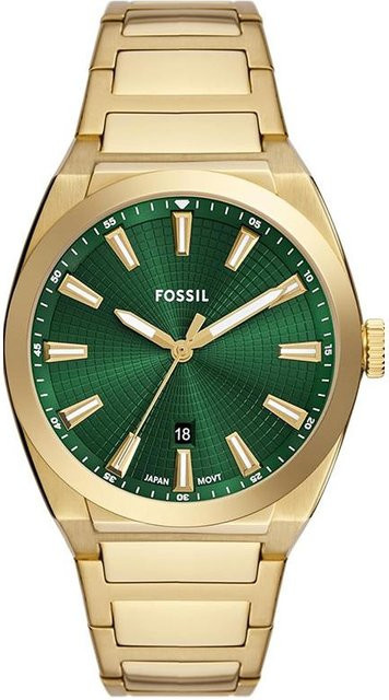 Fossil Armbanduhr, Quarz, Edelstahlgehäuse, Edelstahlarmband, Schwarz, Herren - Bild 1