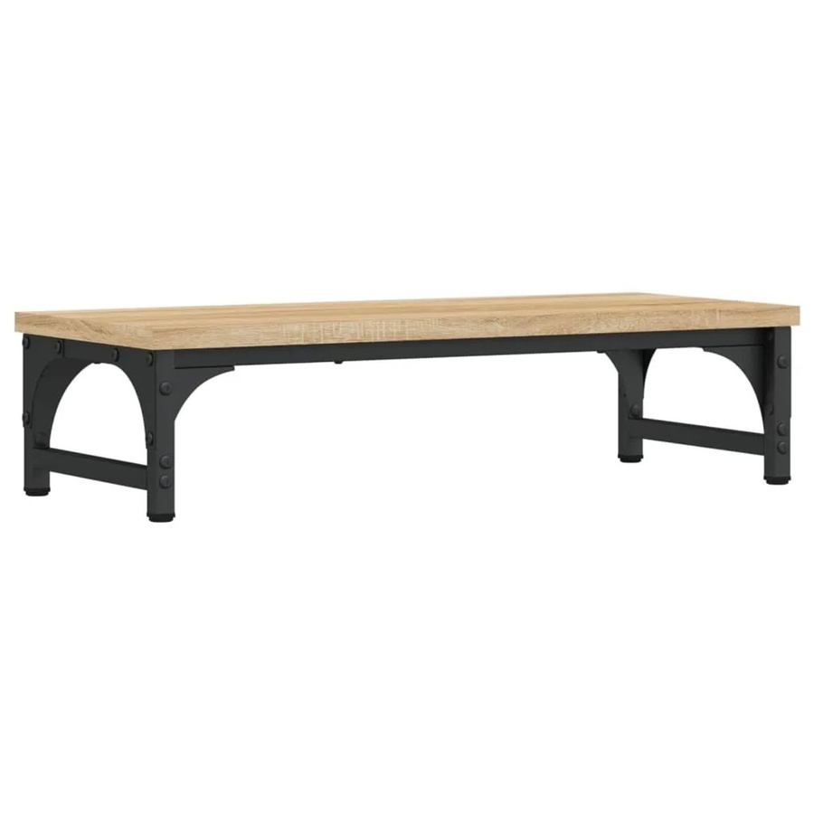 vidaXL Monitorständer aus Holzwerkstoff und Metall in Sonoma-Eiche, B/T/H: 55 x 23 x 14 cm - Bild 1