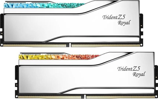 G.Skill Trident Z5 Royal DDR5 RAM Kit 64 GB, 2 x 32 GB, 6400 MHz, Silber/Multicolor - Bild 1