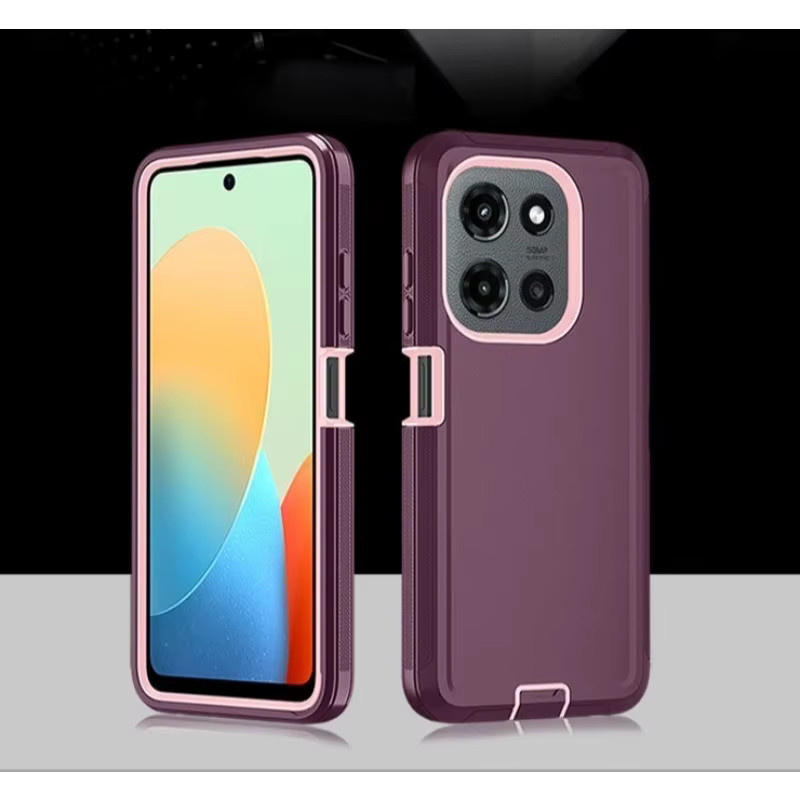Robuste 3-lagige Hybrid-Schutzhülle für Motorola G Edge Play Stylus Power 5G in Blau - Bild 5