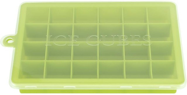 CosyHome 24-Fach Silikon Eiswürfelform und Puddingmaker in Grün und Beige - Bild 1