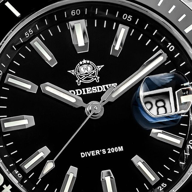 ADDIESDIVE Taucheruhr, Quarz, Edelstahl, Keramiklünette, Schwarz, Herren - Bild 1