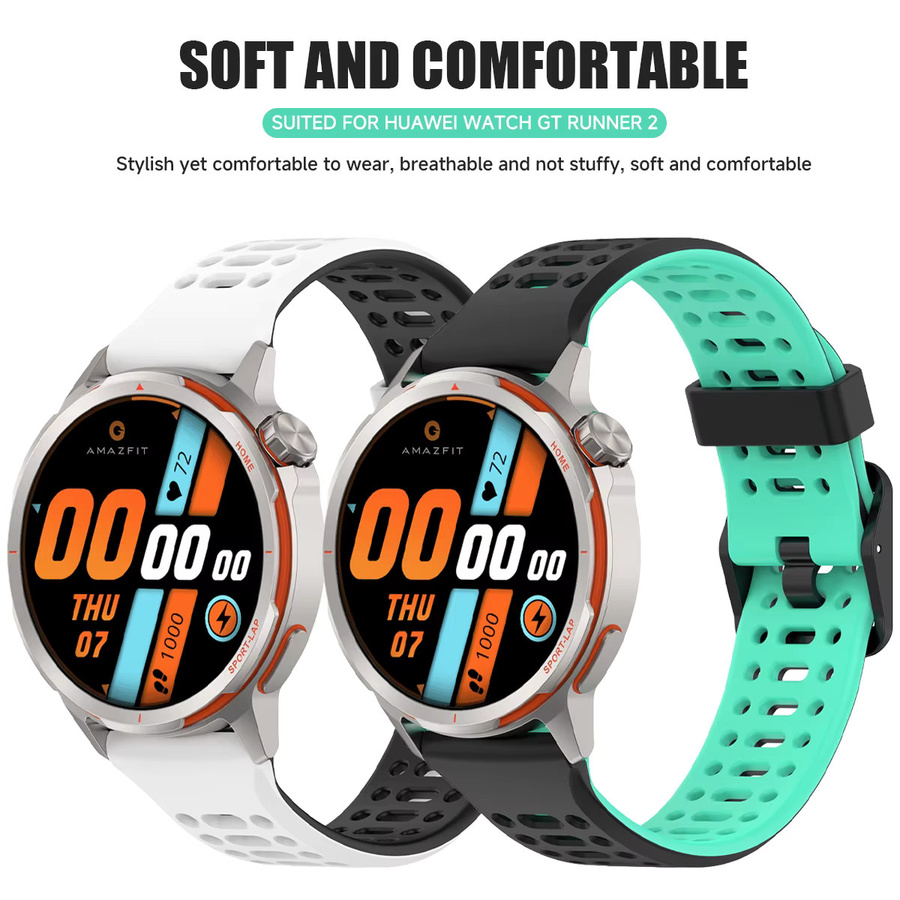 CAOWTAN Uhrenarmband Silikon, Weiß, Unisex - Bild 4