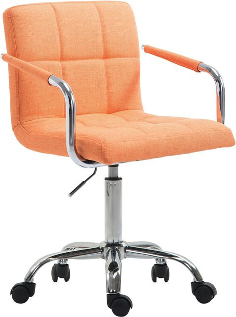 TPFLiving Bürostuhl Luca in Orange mit Stoffbezug, Armlehnen und Rollen, B/T/H: 52 x 44 x 115 cm - Bild 1