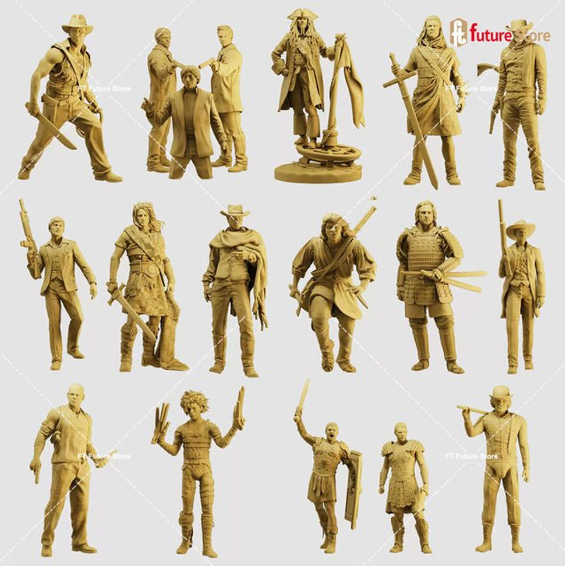 MAK Miniaturen Männliche Filmfigur aus Kunstharz in Beige für Modellbau und kreative Szenen - Bild 1
