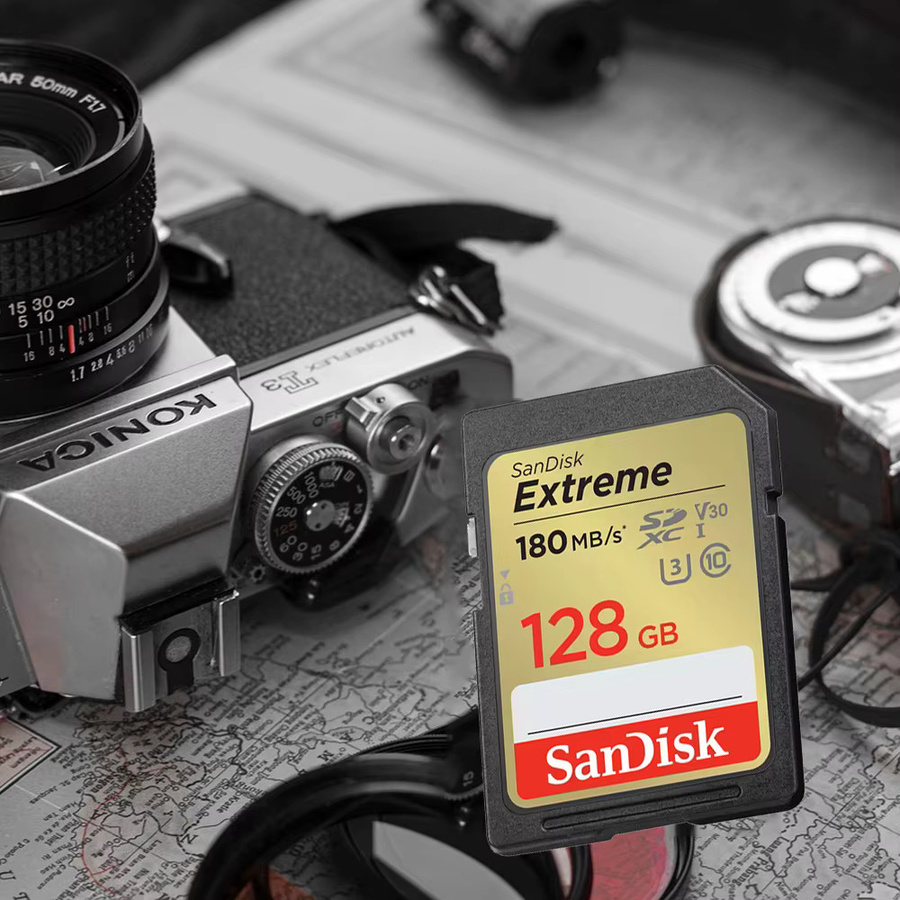 SanDisk Extreme SD-Karte UHS-I mit bis zu 180MB/s für 4K UHD Videokameras und SLR-Kameras, Schwarz - Bild 6