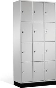 C+P Schließfachschrank Intro mit 12 Fächern, Farbe Lichtgrau, H x B x T: 195 x 92 x 50 cm - Bild 1