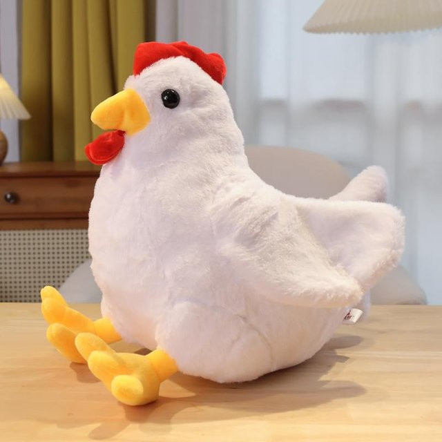 Kawaii Hahn Hahnenpuppe, Plüschtier, weiß, ab 14 Jahren - Bild 1