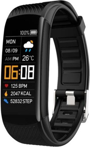 C5S Smart Armband in Schwarz mit Bluetooth, Herzfrequenzmessung, Schlafmonitor und wasserdichter Funktion - Bild 1
