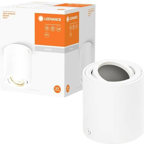 LEDVANCE Aufbauleuchte Spot Surface Round Weiß, GU10, Metall, Durchmesser: 8 cm - Bild 1
