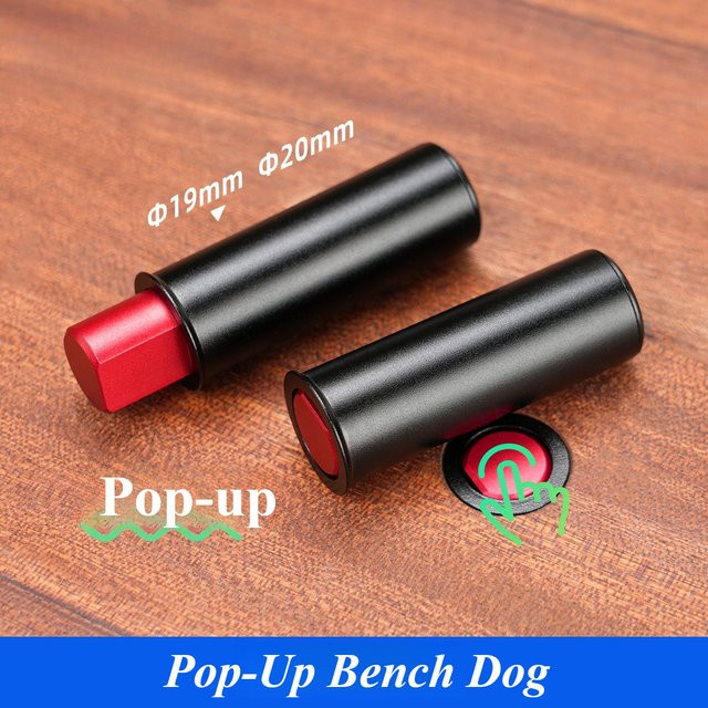 LTOOLS Pop-Up Werkbank-Stopper Universal MFT Tischloch-Begrenzungsblock Schnellspanner für Holzbearbeitung 19mm/20mm - Bild 1