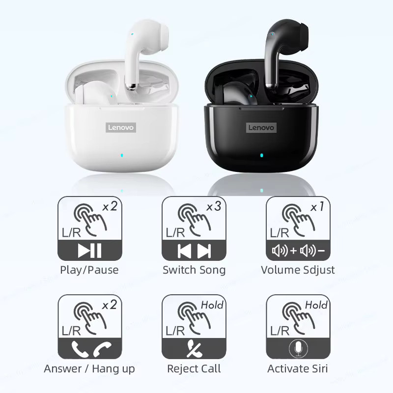 Lenovo LP40 Pro Kabellose TWS Kopfhörer Bluetooth 5.1 in Purple mit ergonomischem Design und ultraniedriger Latenz - Bild 4